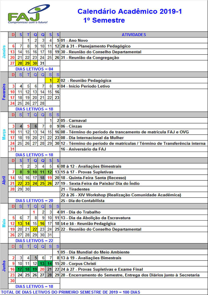 calendario acad 2019 1 high
