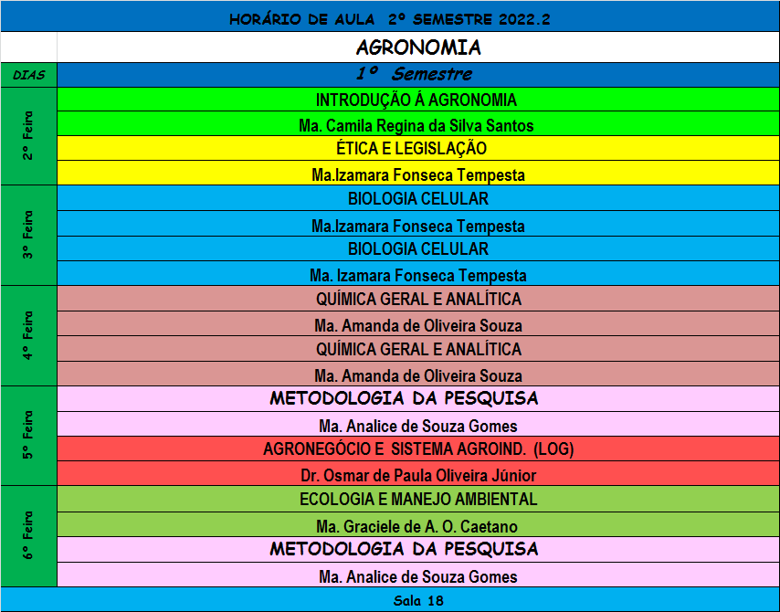 Horário agronomia 2022 02
