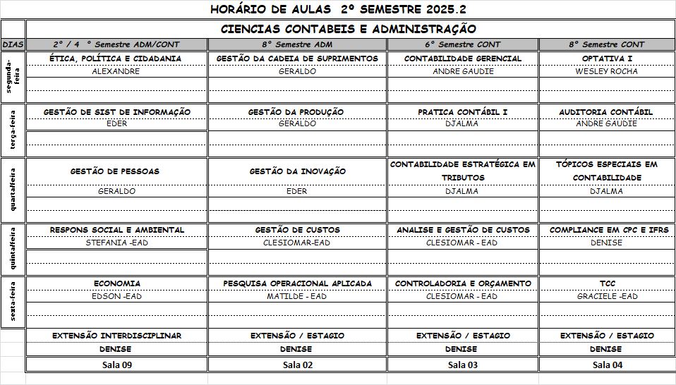 horario adm ccont 2025 2