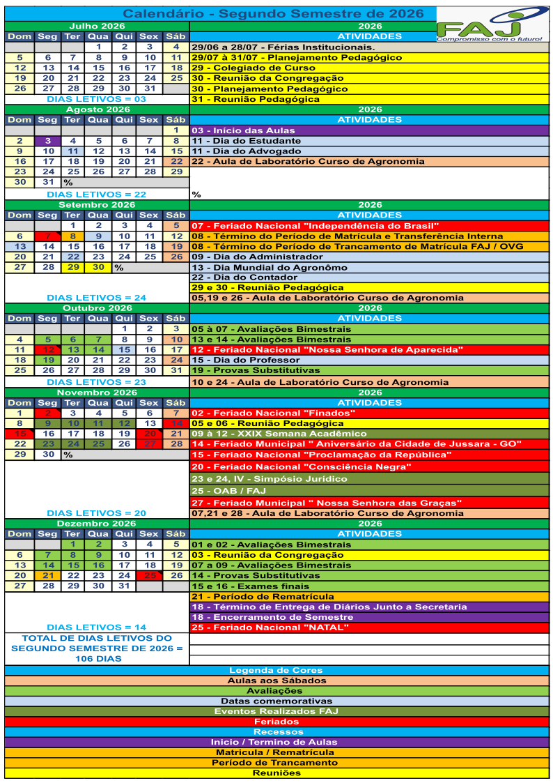 calendário 2026 2